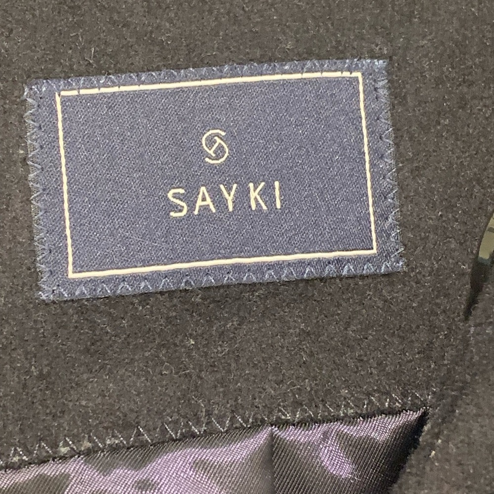 Sayki Men’s Wool Blend Jacket Coat Size Small Pre-Owned EUC - Picture 2 of 10